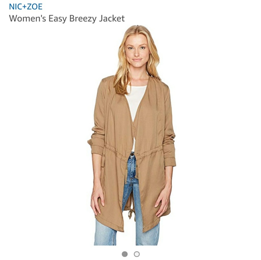 Nic and zoe breezy jacket long green brown light